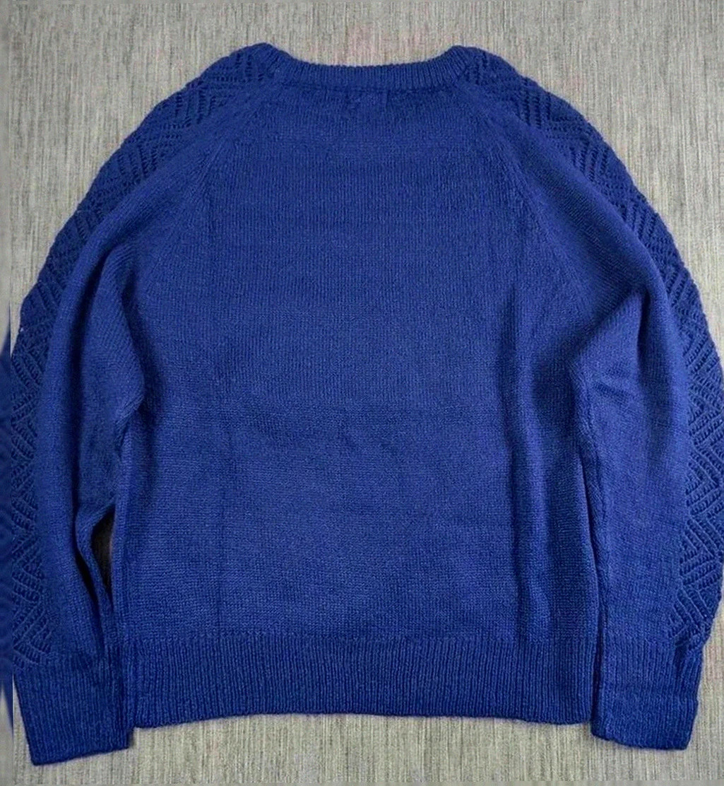 Pull ajouré bleu dentelle manches – Taille 38/40 – Bleu Bonheur 💙 – Bleu bonheur – taille M / 38 / 10 2