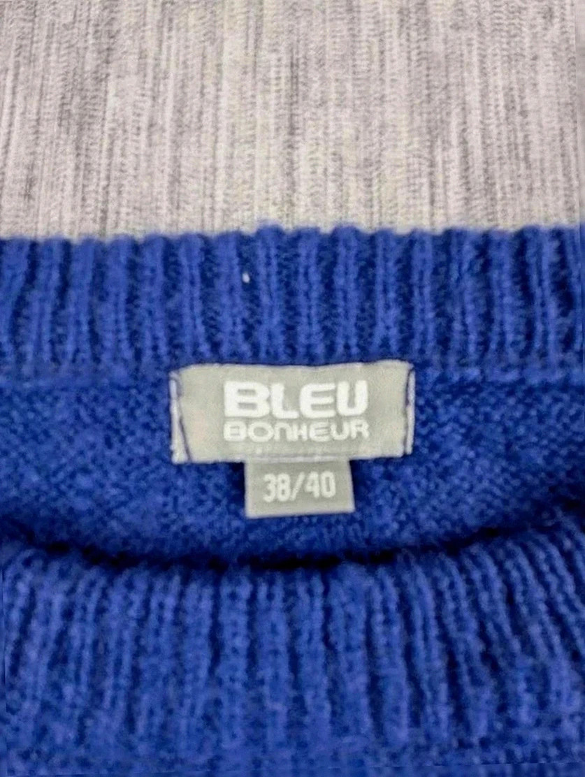 Pull ajouré bleu dentelle manches – Taille 38/40 – Bleu Bonheur 💙 – Bleu bonheur – taille M / 38 / 10 5