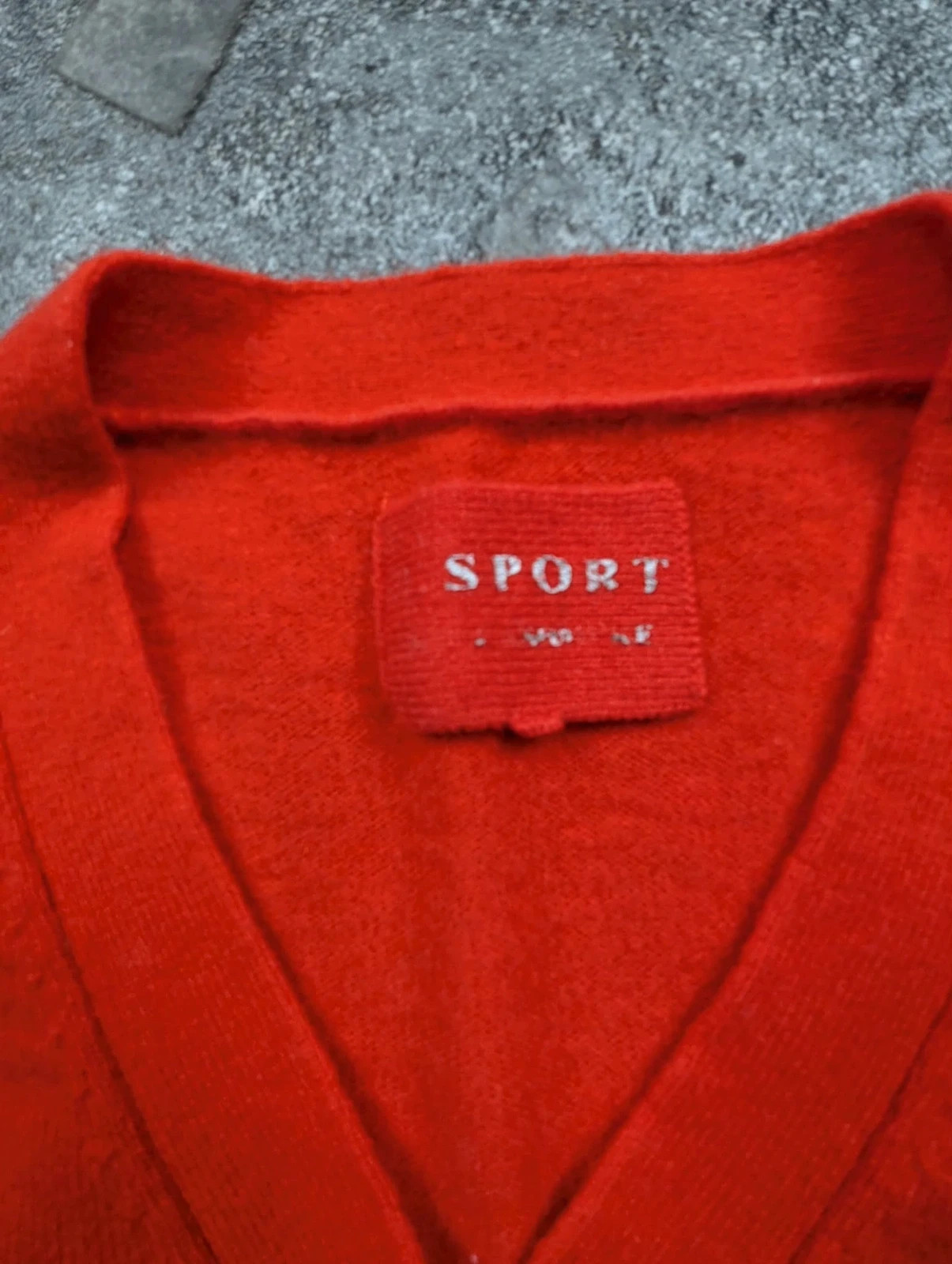 Devernois Sport – Pull 100 % cachemire rouge orangé col V – Taille 0 XS/S vintage – DEVERNOIS – taille XS 3