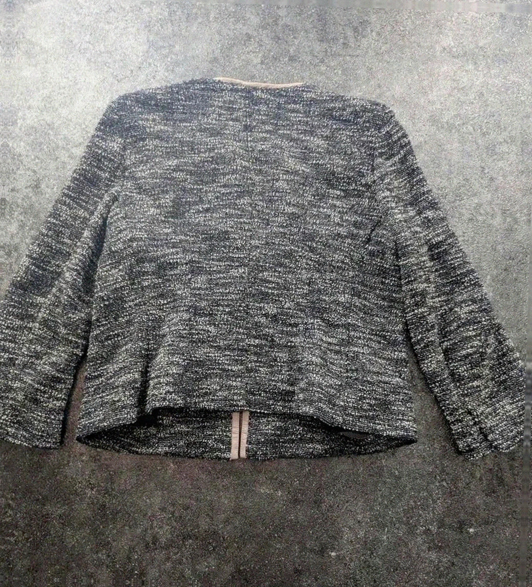 Veste Gerard Darel tweed fil argenté détails simili cuir chic vintage convient Xs S lifestyle – Gerard Darel – taille S / 36 / 8 2