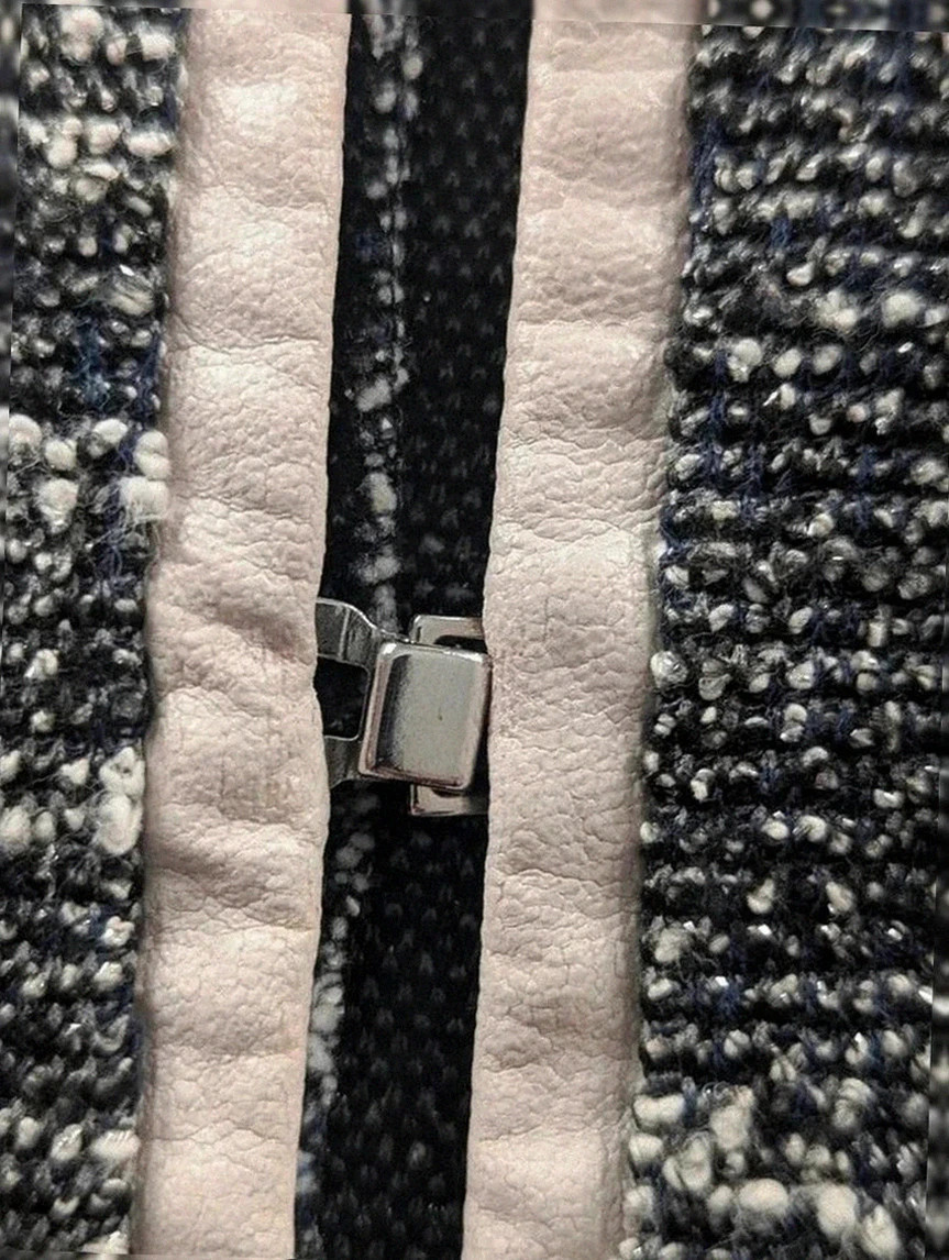 Veste Gerard Darel tweed fil argenté détails simili cuir chic vintage convient Xs S lifestyle – Gerard Darel – taille S / 36 / 8 4