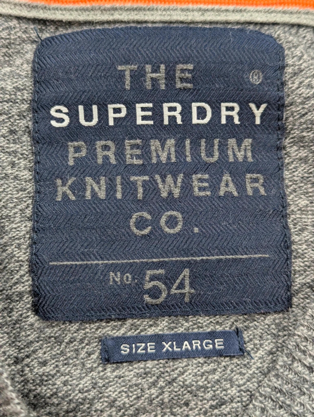 Pull Superdry Premium Knitwear gris chiné col V coton cachemire XL – Casual chic preppy – Superdry – taille XL 5