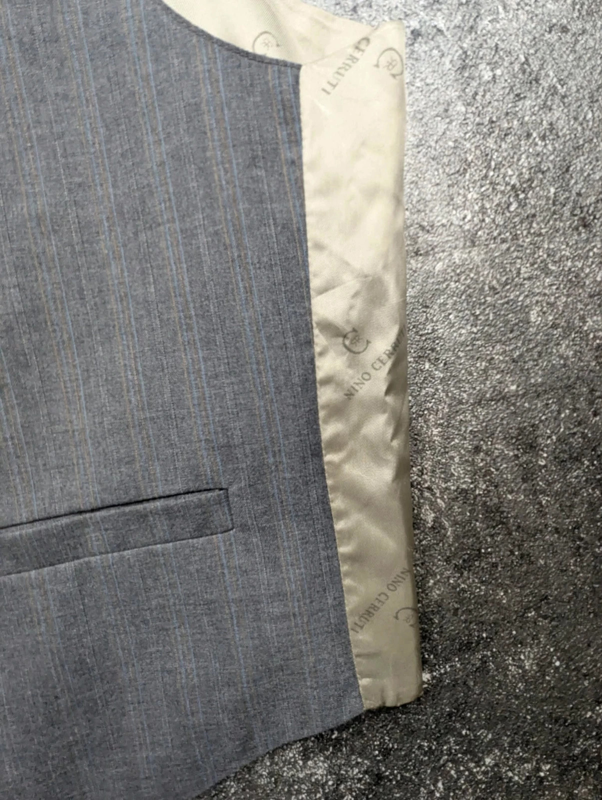 Gilet de costume Nino Cerruti vintage gris à fines rayures – Tailoring italien old money S – Nino Cerruti – taille S 5