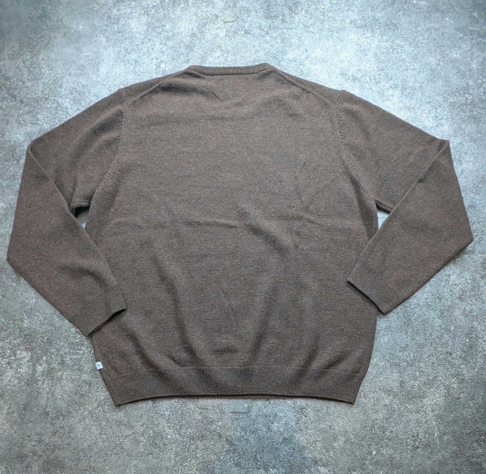 Pull Morley 100 % laine d'agneau Lambswool Woolmark – Marron taupe – Col rond – L – Morley – taille L 3