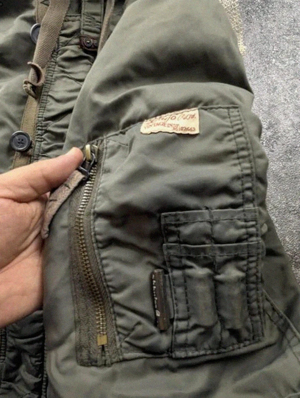 Khujo Patrick II parka vintage kaki militaire utility workwear taille M – khujo – taille M 5