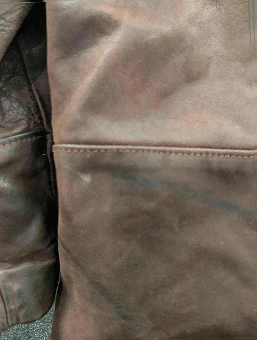 Field jacket Aqua Leather en cuir brun – fabrication française – taille 50 / 3 vintage dressing – Aqua Leather – taille L 4