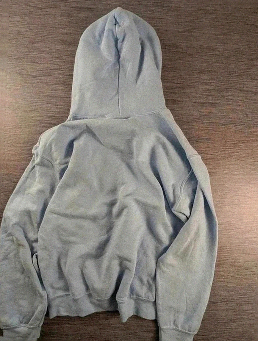 Sweat à capuche Gildan vintage heavy Blend– teddy bear print – bleu clair – taille S/M – Gildan – taille M 2