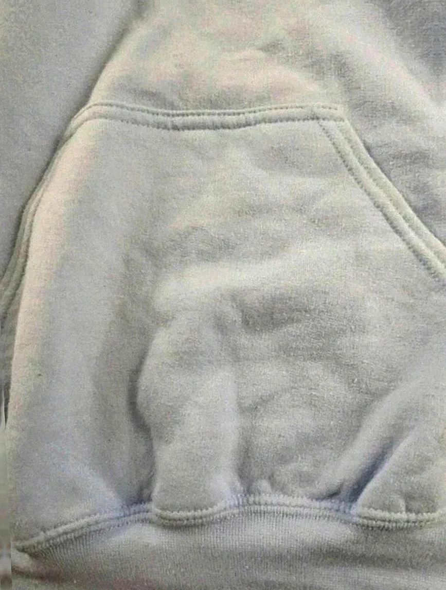 Sweat à capuche Gildan vintage heavy Blend– teddy bear print – bleu clair – taille S/M – Gildan – taille M 4