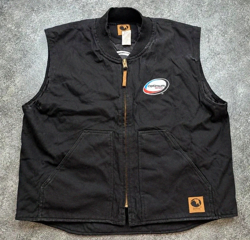 Gilet Berne 2XL Workwear Utility Vest noir matelassé Usa Optimum Service