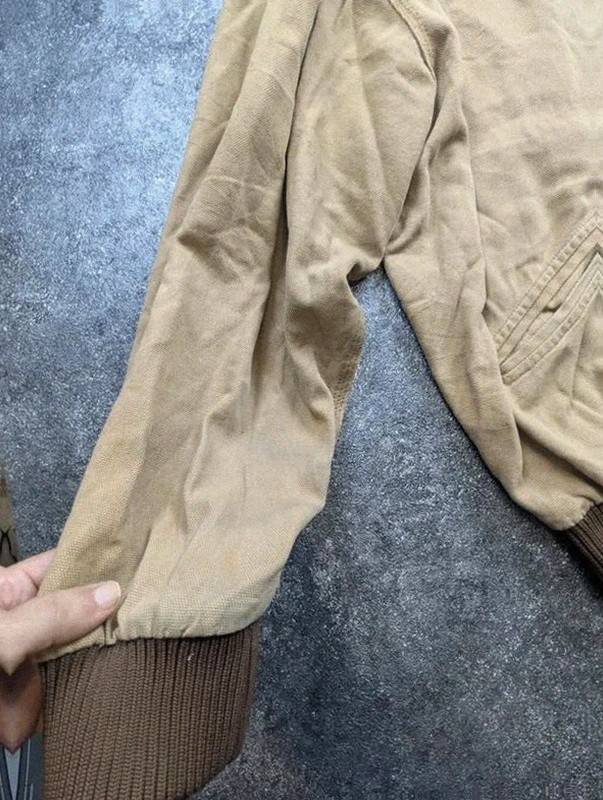 Veste workwear vintage XXL XL – Eisenhower bomber canvas col velours – beige – WORKWEAR – taille XXL 4