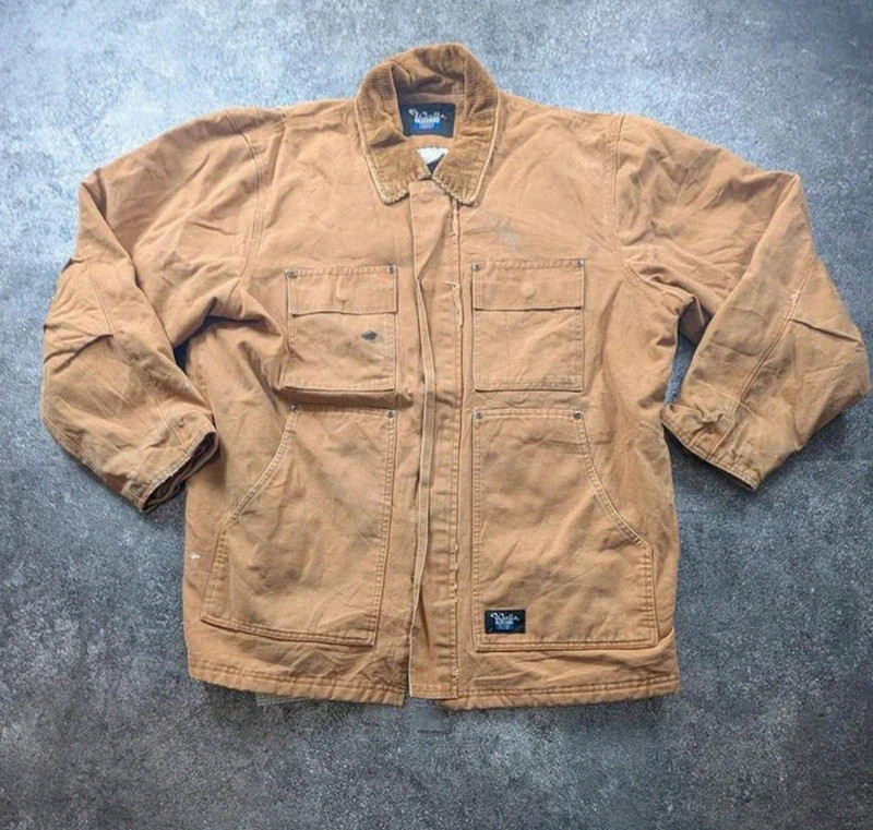 Veste workwear vintage Walls Blizzard Pruf L canvas marron chore jacket doublée – Walls – taille L 2