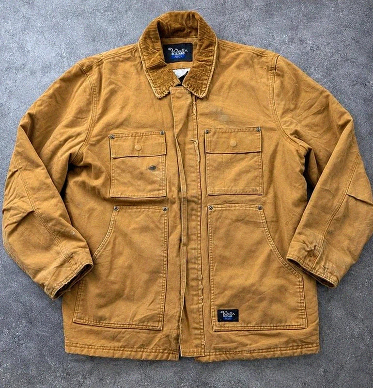 Veste workwear vintage Walls Blizzard Pruf L canvas marron chore jacket doublée