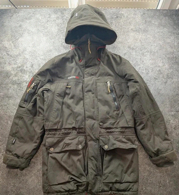Parka Didriksons 1913 Dry5 S/M – veste technique outdoor grise à capuche – Didriksons – taille S 2