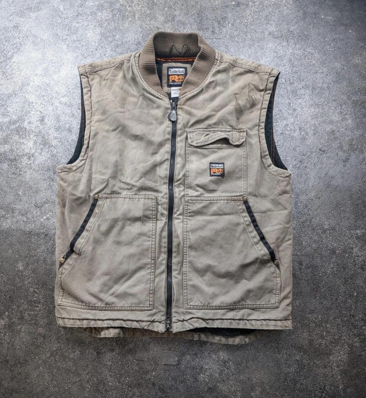 Timberland Pro Series gilet workwear canvas vintage 2009 XL patiné – Timberland – taille XXXL 2