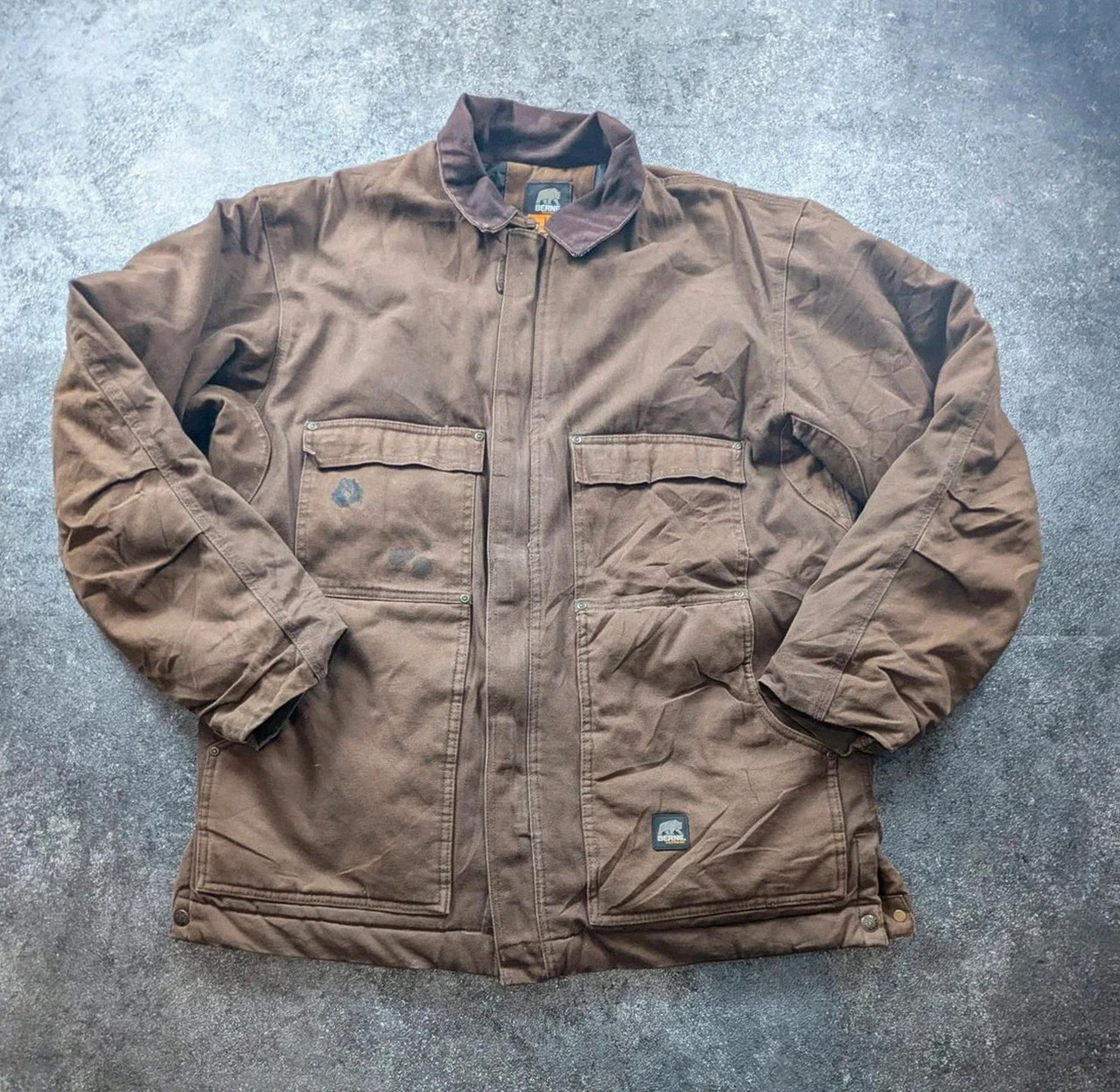 Veste Berne Workwear L Tall oversize XL marron Duck Canvas Chore Jacket US – WORKWEAR – taille L 2