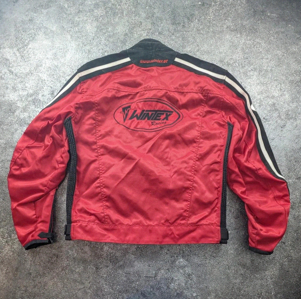 Veste moto Wintex Racing GP125 rouge noire daim protections biker Y2K 56 vintage dressing – Vintage Dressing – taille XL 3