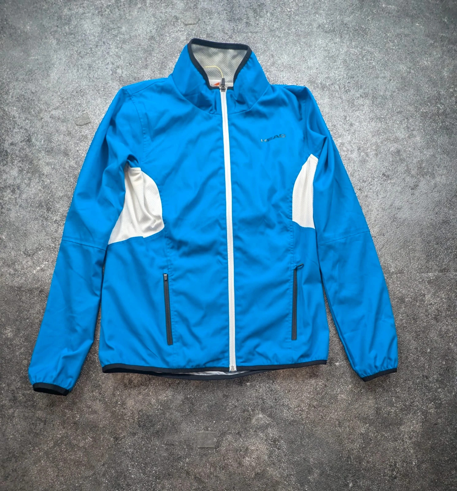 Head veste de sport légère bleu électrique blanc – M taille petit – Running Tennis Y2K – Head – taille M 2