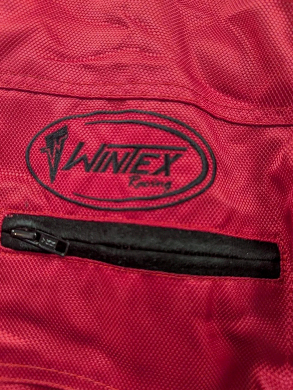 Veste moto Wintex Racing GP125 rouge noire daim protections biker Y2K 56 vintage dressing – Vintage Dressing – taille XL 5