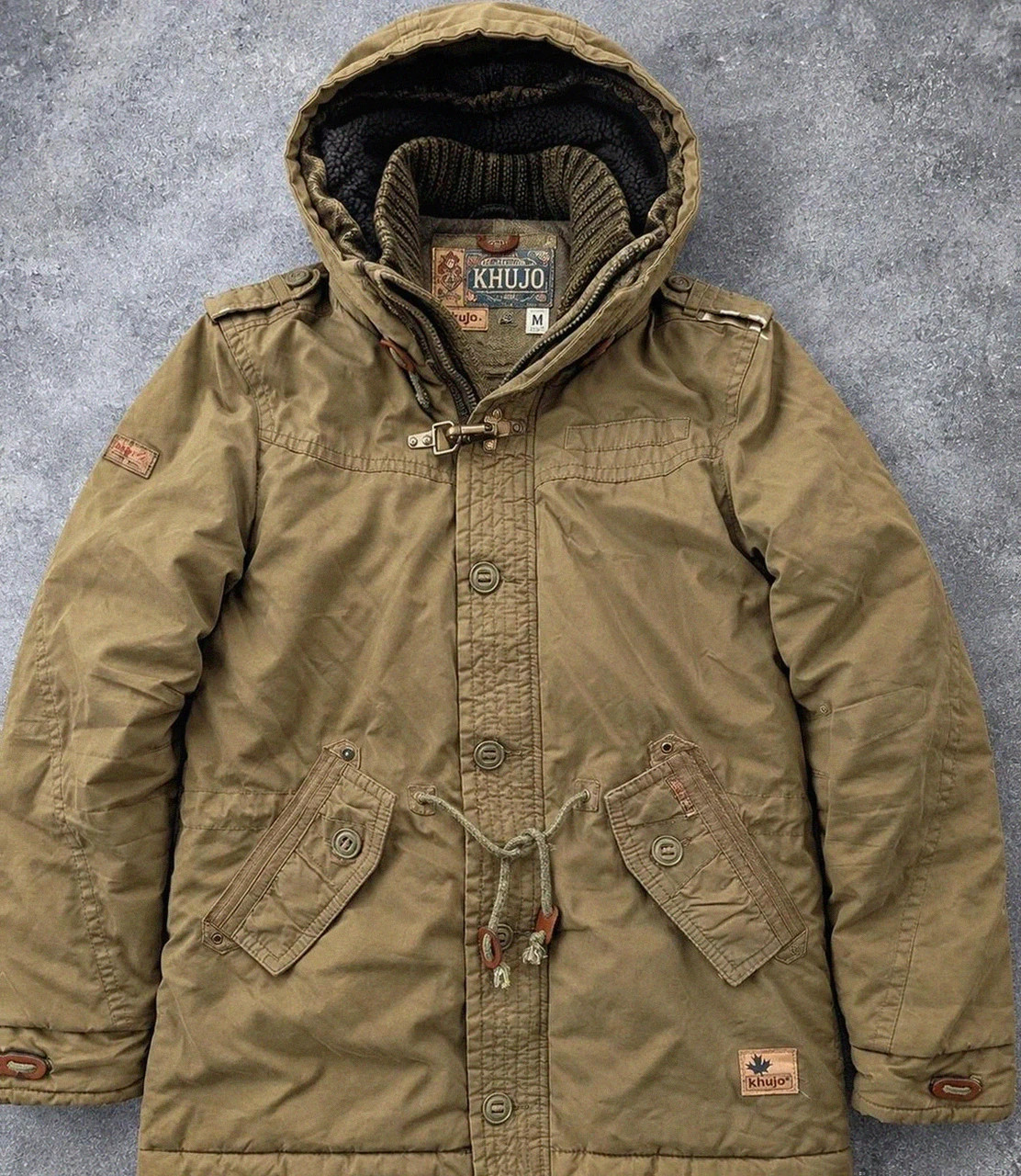 Khujo Parka Stigg M kaki – veste militaire winter workwear doublée vintage