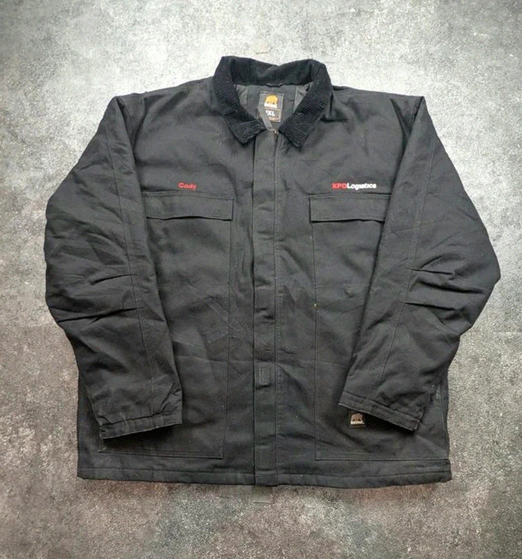 Berne Workwear veste Chore Coat matelassée noire 2XL col velours Xpo Logistics – WORKWEAR – taille XXL 2