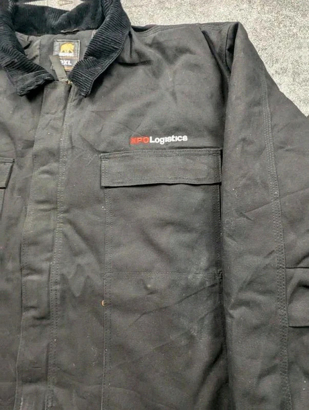 Berne Workwear veste Chore Coat matelassée noire 2XL col velours Xpo Logistics – WORKWEAR – taille XXL 3