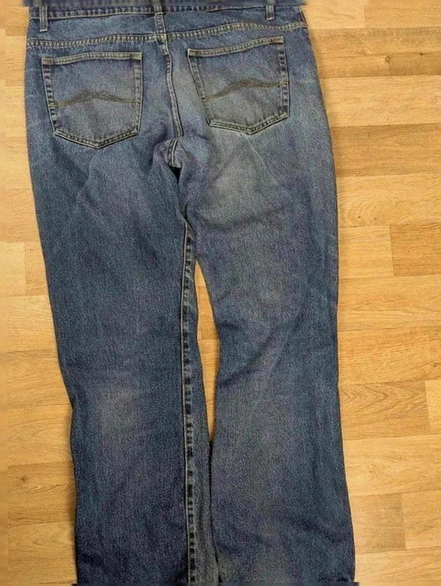 Jean workwear vintage en denim bleu – coupe droite authentique taille 50 – WORKWEAR – taille L 2