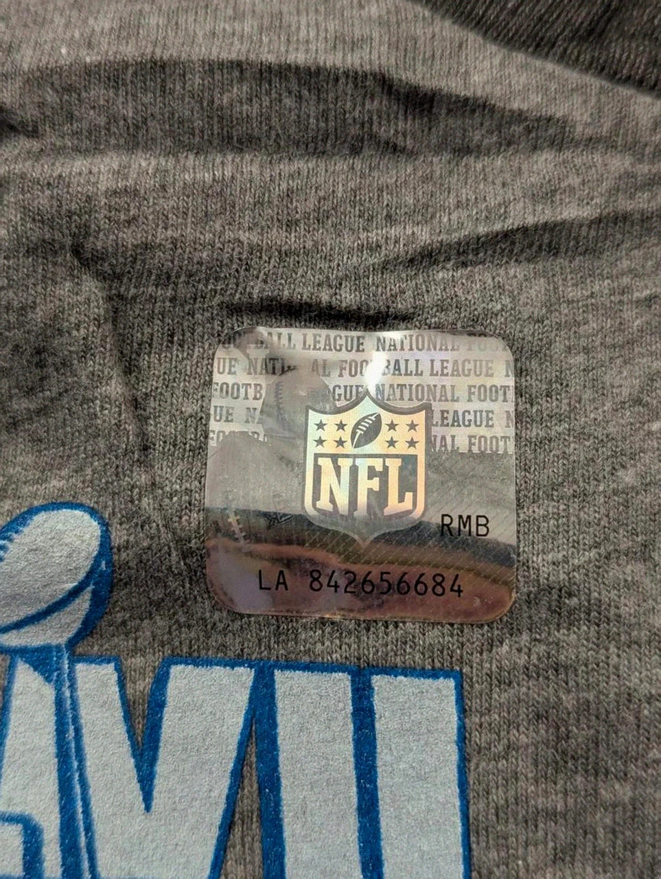 T-shirt nfl kansas city chiefs gris raglan manches longues super bowl lvii M football – Fanatics – taille M 5