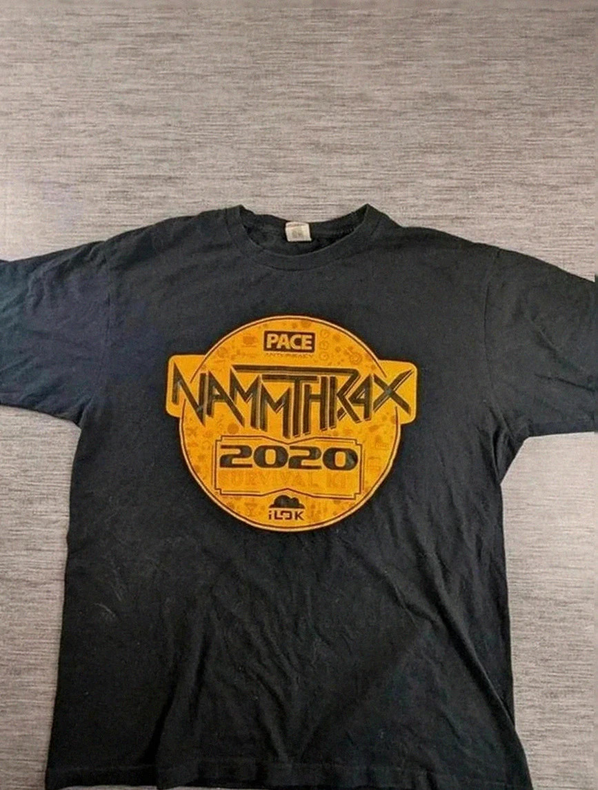 T-shirt Gildan Hammer noir Nammtrax 2020 Survival look underground métal hardrock taille L à XXl