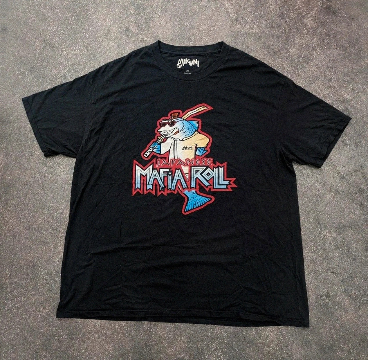 T-shirt 2XL Mikuni Japanese Mafia Roll graphic sushi restaurant Usa