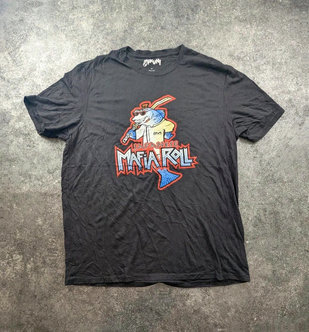 T-shirt 2XL Mikuni Japanese Mafia Roll graphic sushi restaurant Usa – Vintage Dressing – taille XXL 2