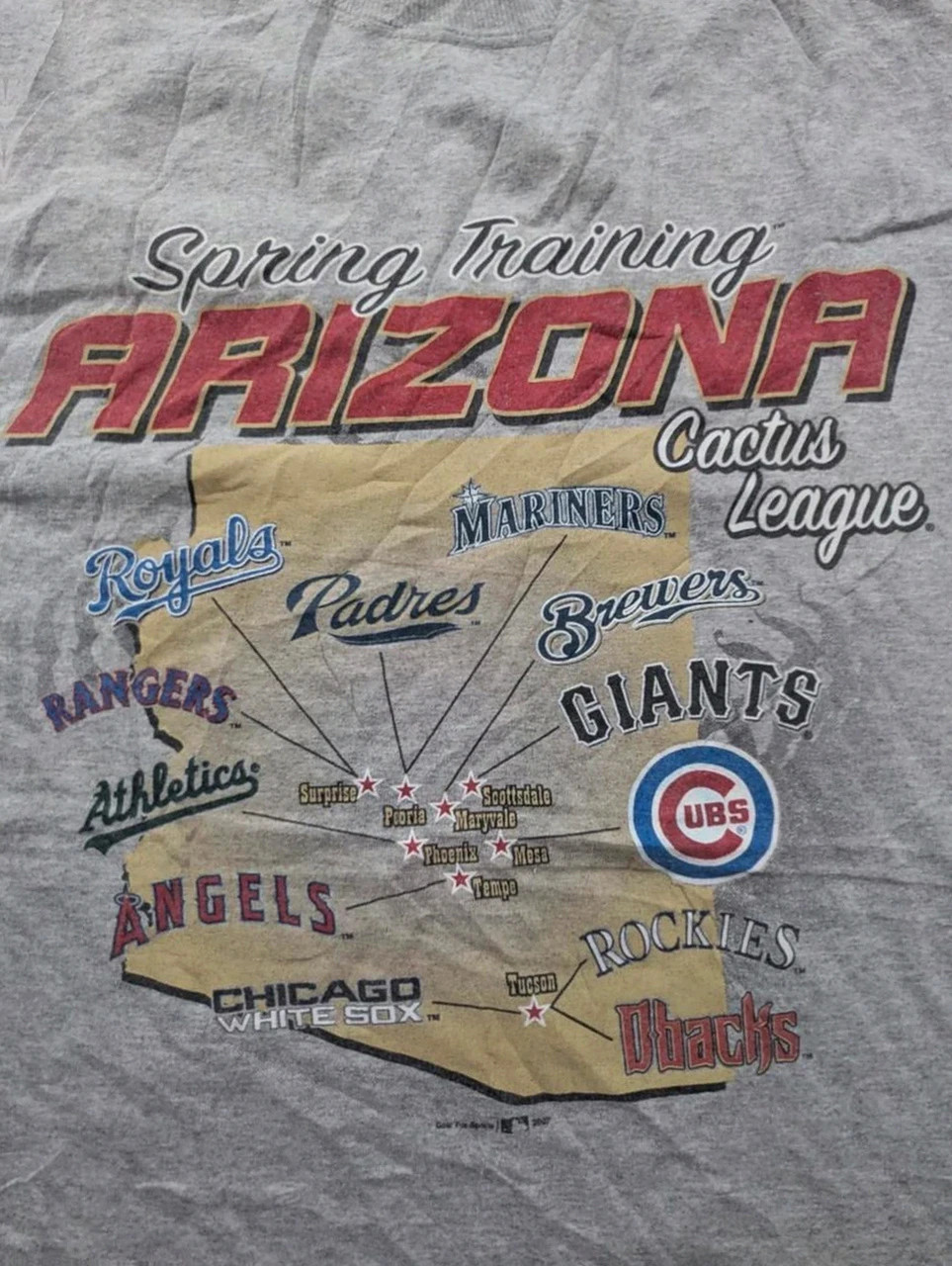 T-shirt vintage Mlb Arizona Cactus League oversize baseball Xl Usa sportwear – Vintage Dressing – taille XL 3