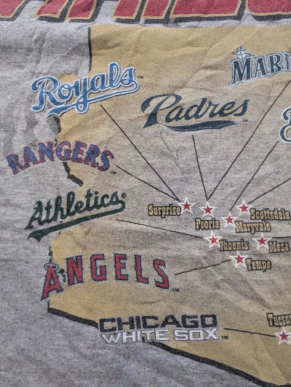 T-shirt vintage Mlb Arizona Cactus League oversize baseball Xl Usa sportwear – Vintage Dressing – taille XL 4