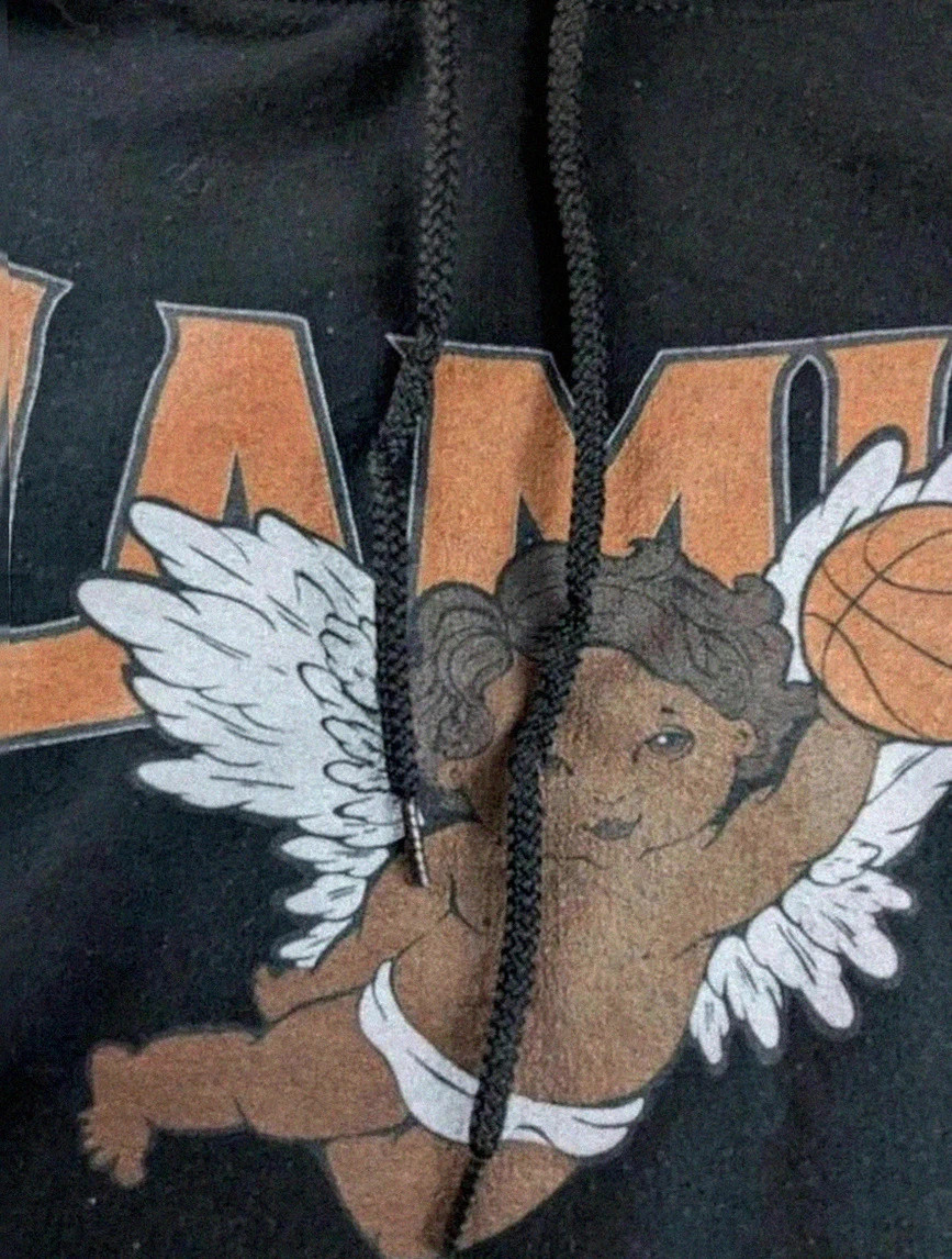 Sweat à capuche Gildan noir imprimé Lamix look basketball urbain streetwear vintage taille M – Gildan – taille M 4