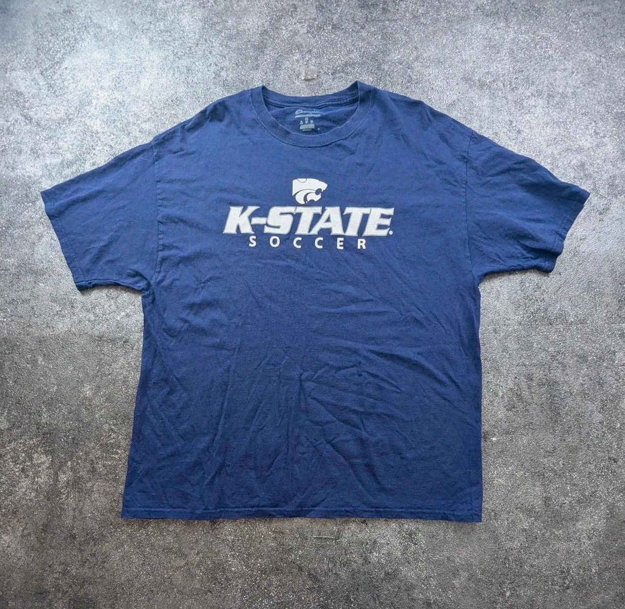 T-shirt violet K-State Soccer Champion Xl vintage college Us streetwear