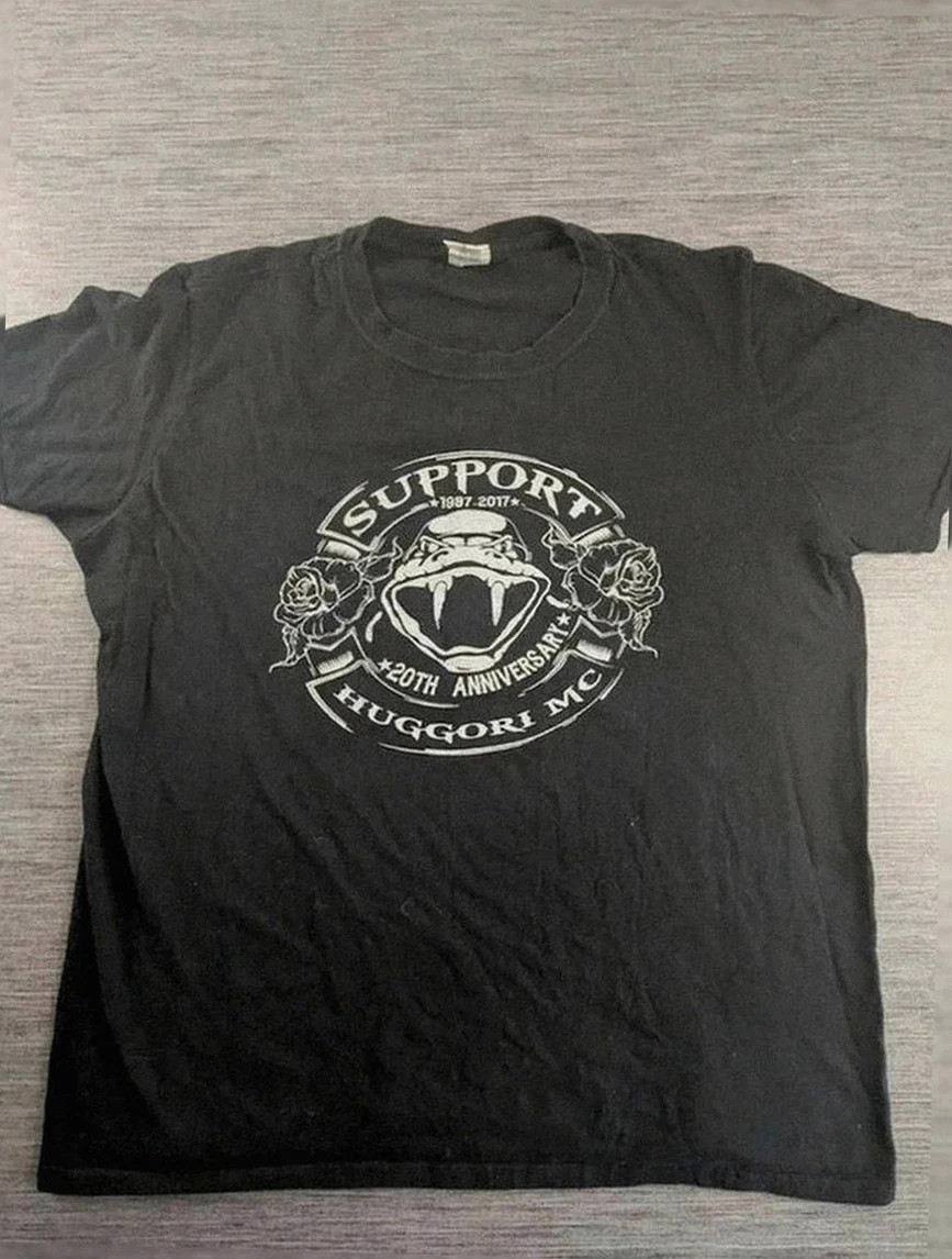 T-shirt biker Hugogori Mc noir Support 20th Anniversary style motard rock métal L
