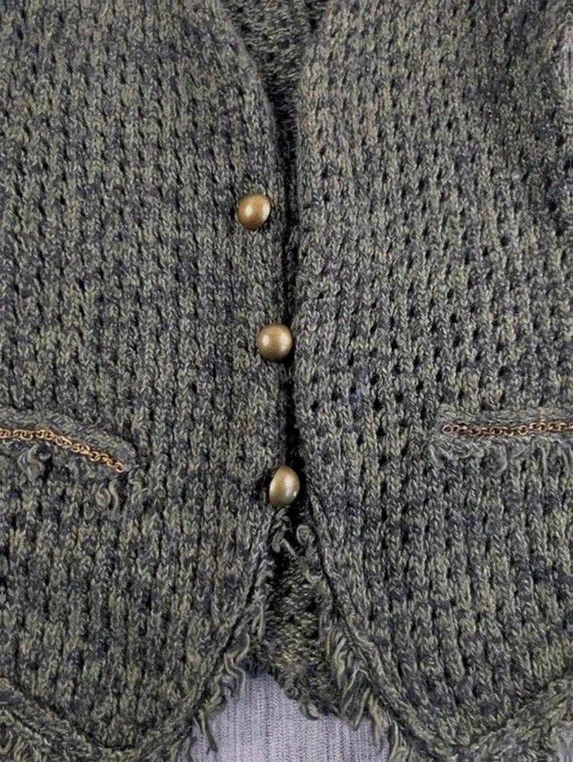 Veste cardigan Zara Knit vert kaki – taille S (convient XS) – Zara Knit – taille S / 36 / 8 3