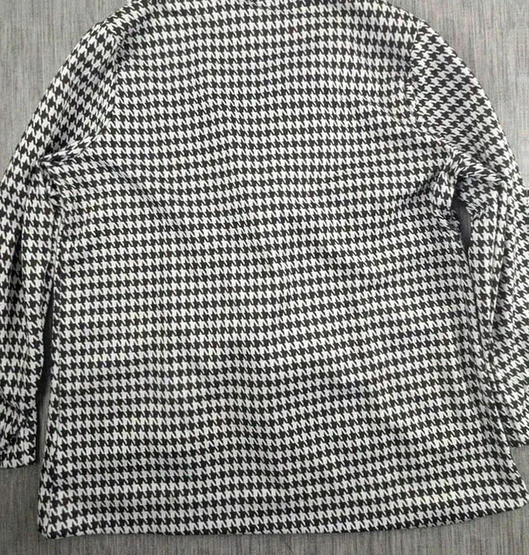 🖤 Veste pied-de-poule Bleu Bonheur – Taille 42 – Bleu bonheur – taille XL / 42 / 14 2