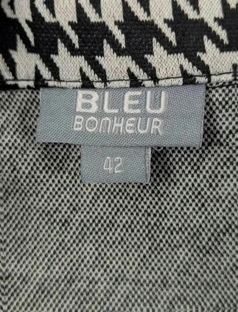 🖤 Veste pied-de-poule Bleu Bonheur – Taille 42 – Bleu bonheur – taille XL / 42 / 14 3