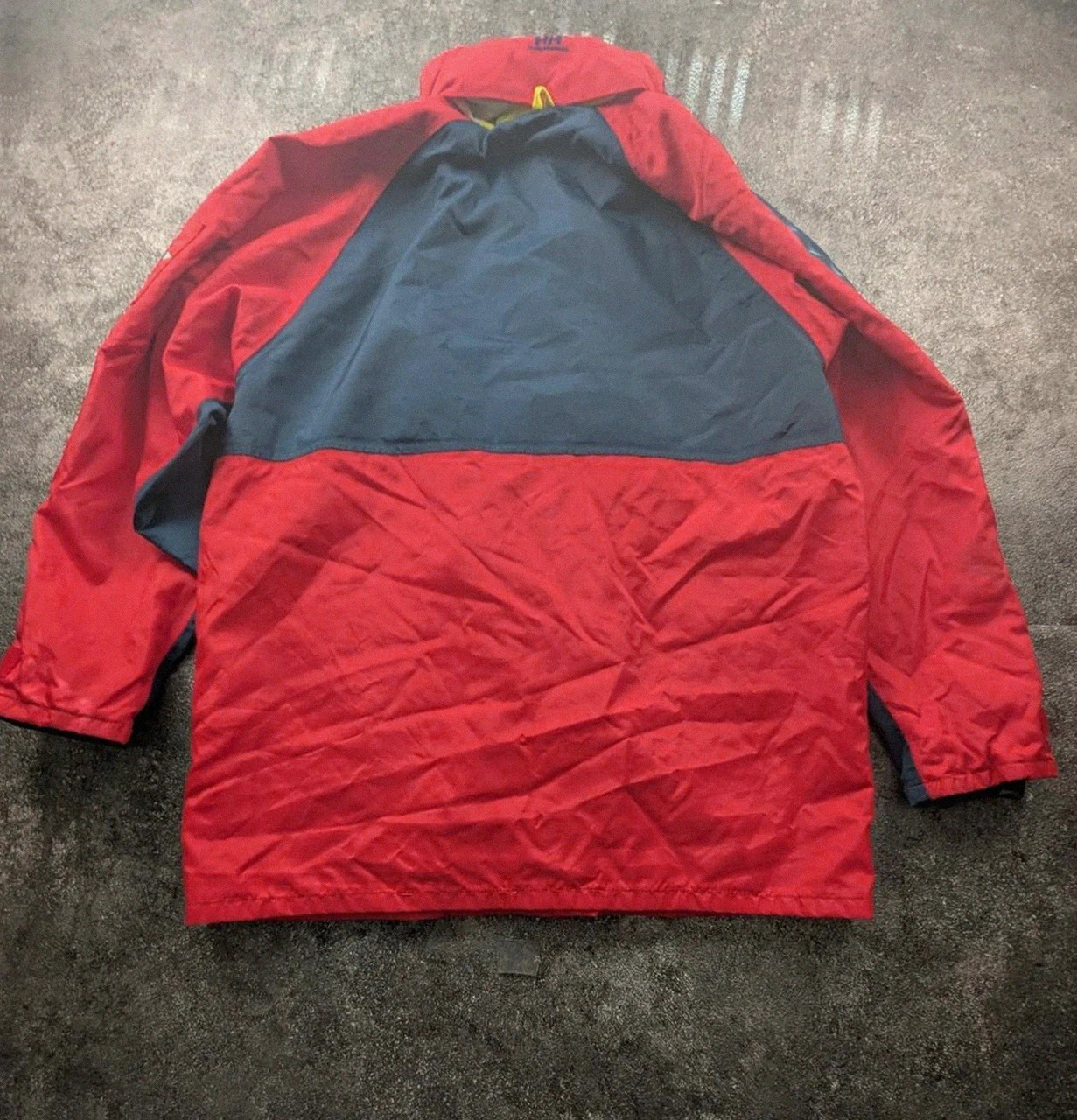 Veste Imperméable Helly Hansen Homme S Oversize Rouge Bleu Capuche Sailing Nautique Vintage – Helly Hansen – taille S 3