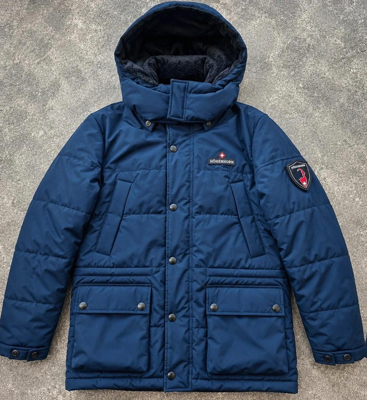 Parka Höhenhorn Mangard homme S bleu marine – veste hiver chaude fourrée outdoor