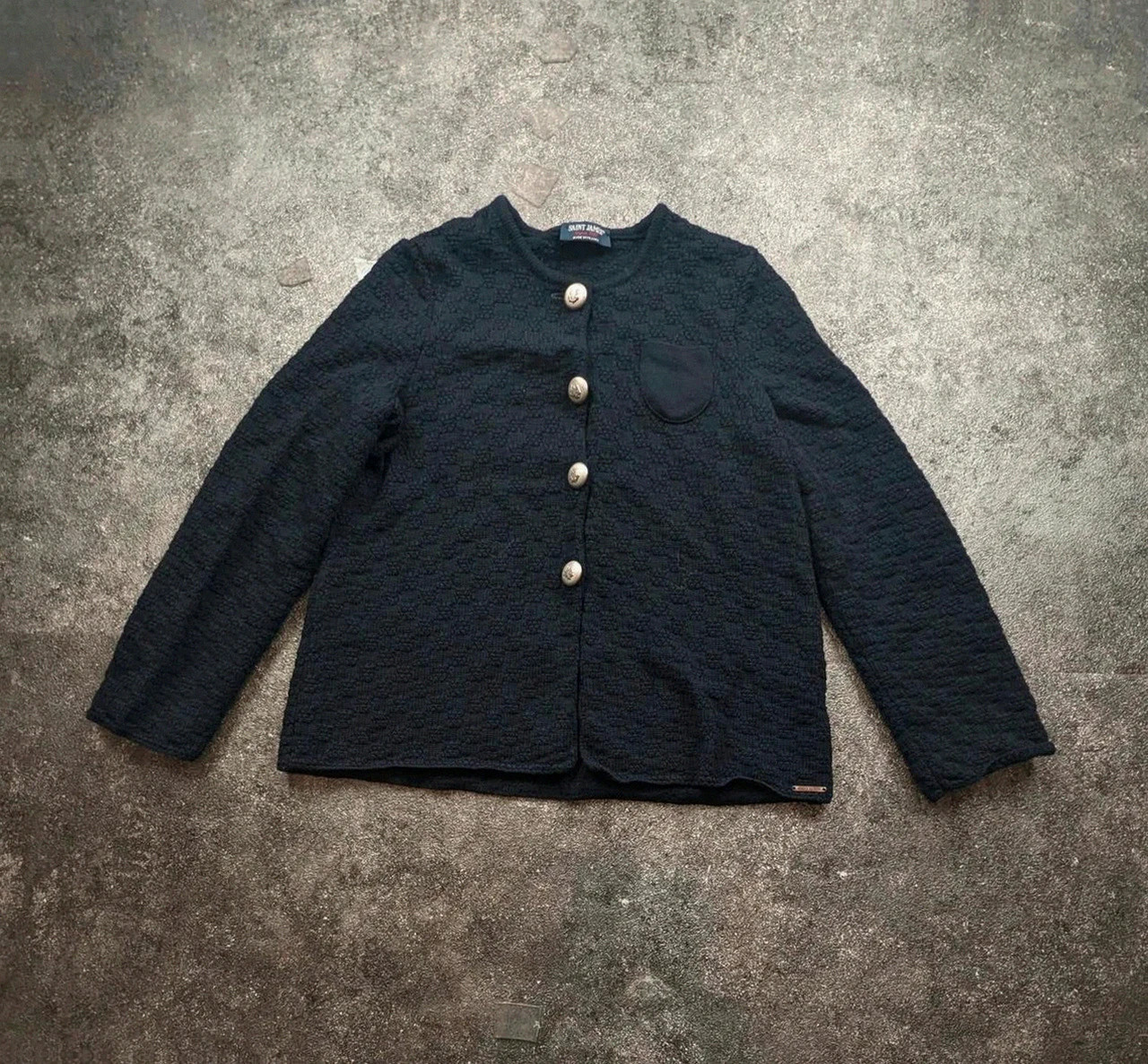 Saint James cardigan gilet pure laine vierge Made in France bleu marine XS / 38 – St. James – taille XS / 34 / 6 2