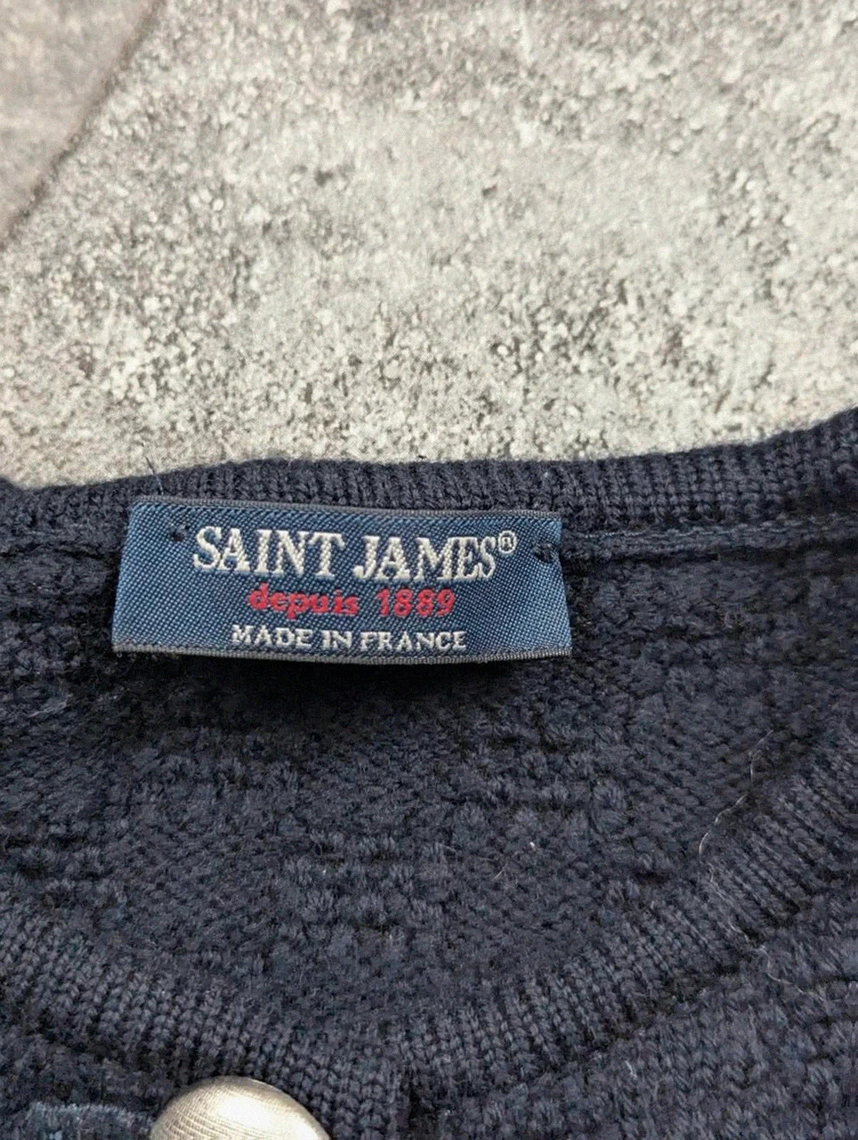 Saint James cardigan gilet pure laine vierge Made in France bleu marine XS / 38 – St. James – taille XS / 34 / 6 3