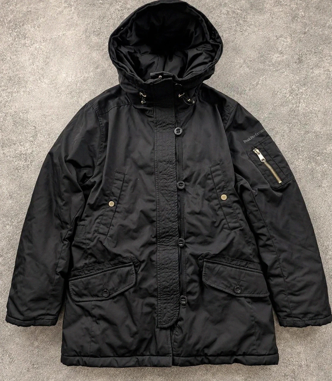 Peak Performance Groa J Parka Technique Outdoor Noire Matelassée Taille M