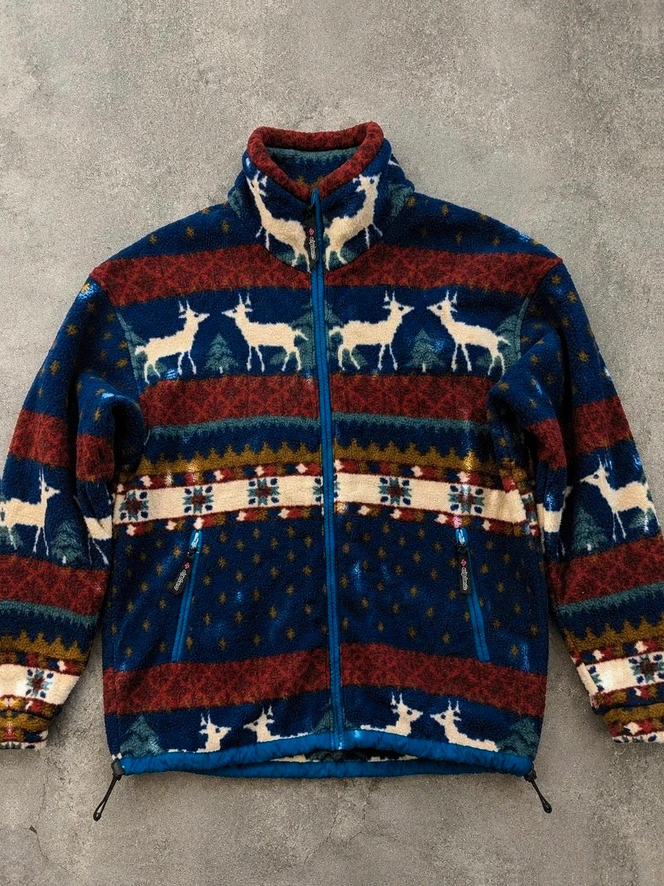 Polaire Vintage Alpinus Polartec Xl Homme Fleece Outdoor Gorpcore Randonnée Cerfs Nordic