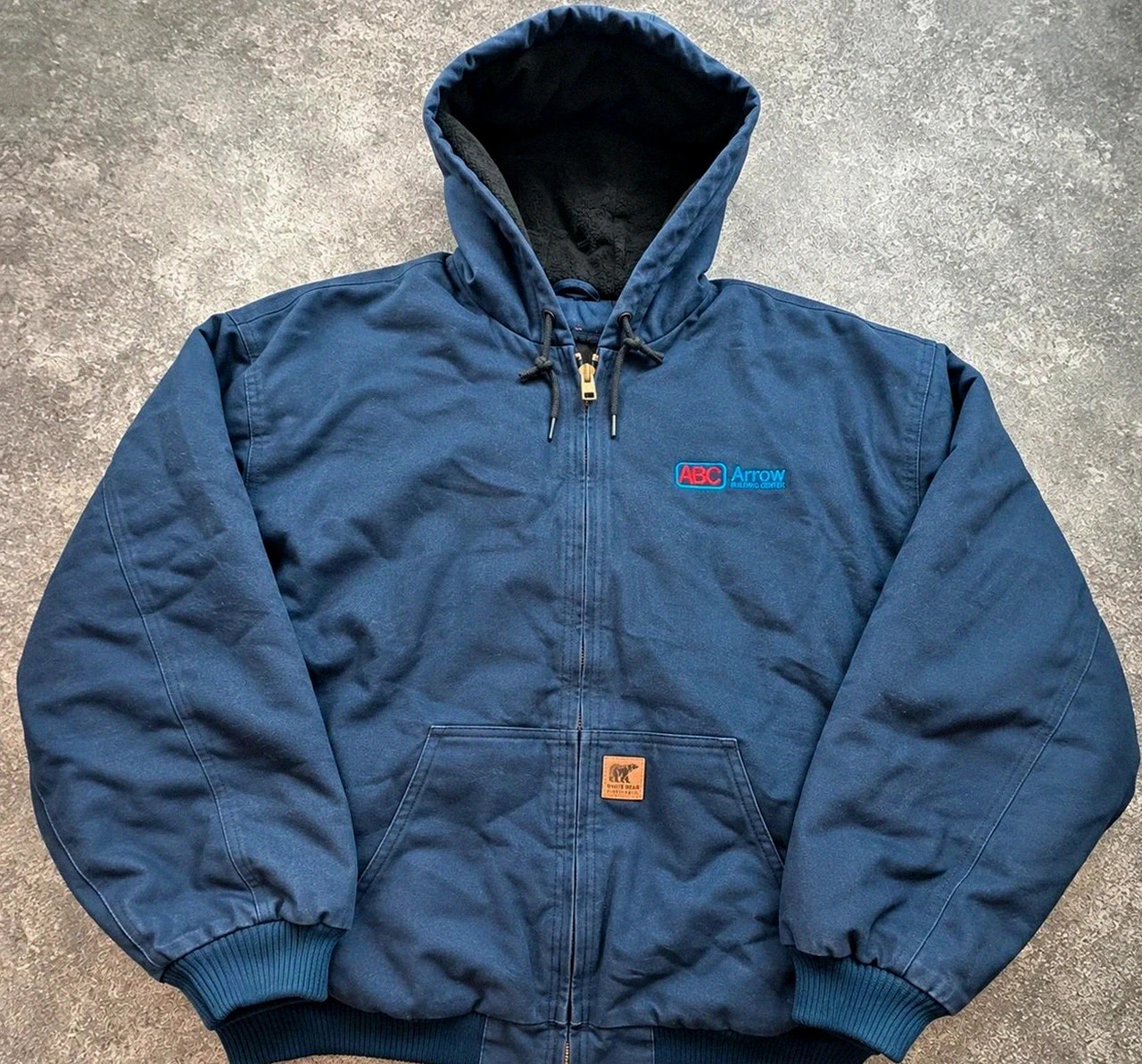 White Bear Active Jacket workwear 2XL Tall bleu marine capuche doublée