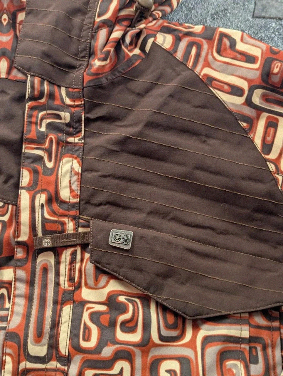 Nugget veste snowboard crazy pattern rétro 10K/10K S/M – pièce exceptionnelle – NUGGET – taille S 4