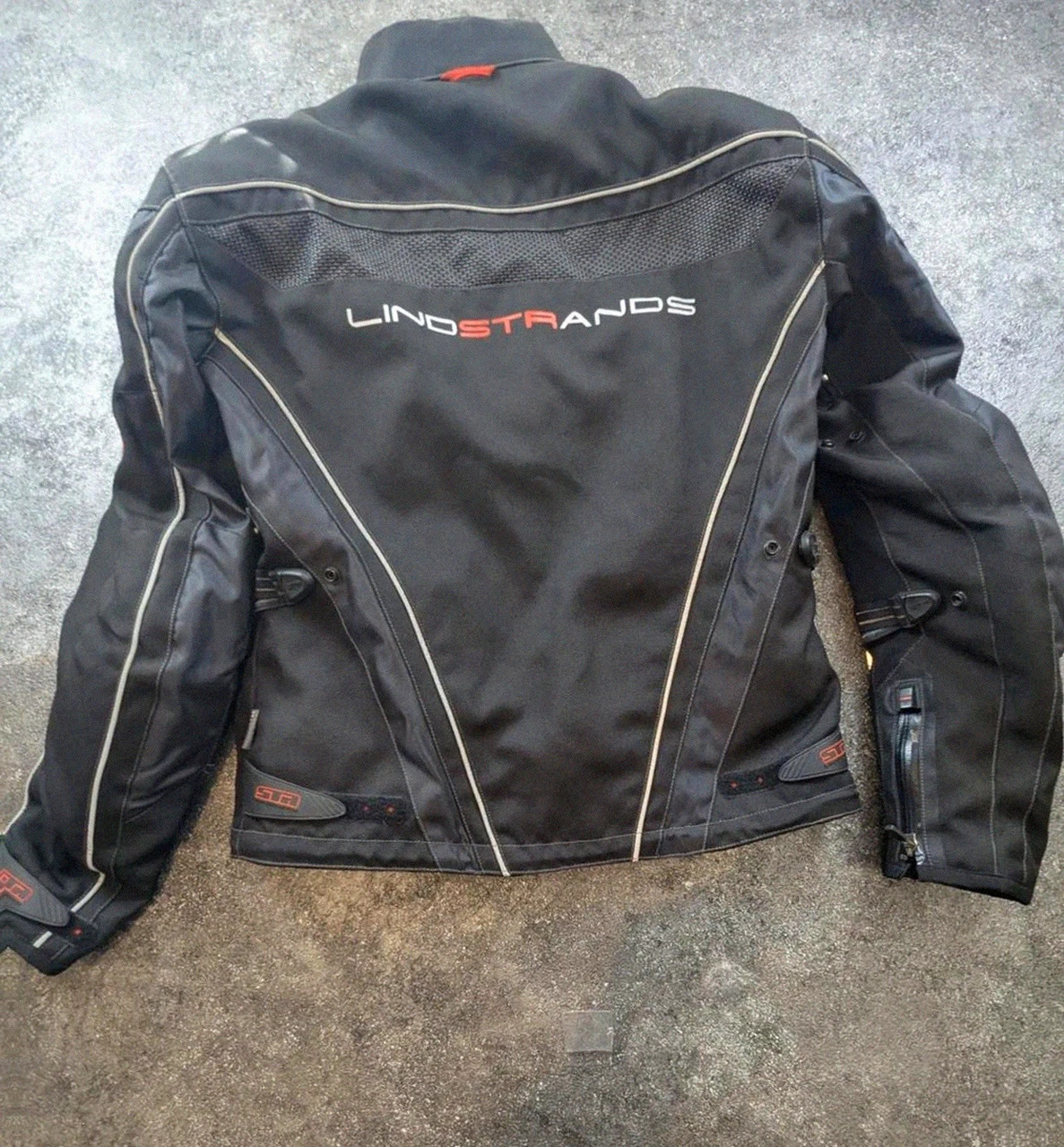 Veste moto Lindstrands Str Hi-Art respirante réfléchissante noir rouge S – Lindstrands – taille S 3