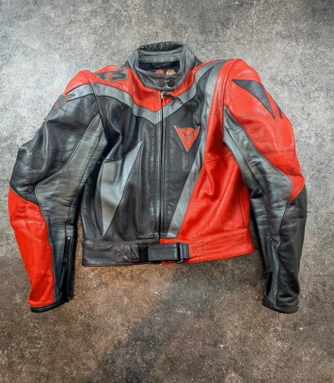 Dainese ensemble cuir moto racing 2 pièces vintage rouge noir taille 44 🇮🇹 mixte – Dainese – taille S 2