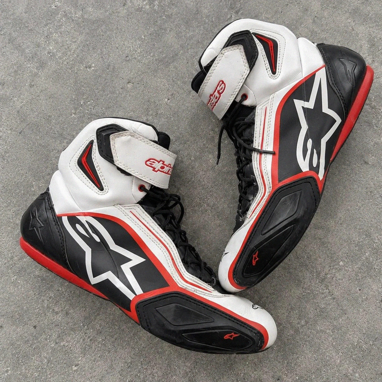 Bottes moto Alpinestars S-mx Plus Racing Piste Sport 2015 noir blanc rouge – 45,5