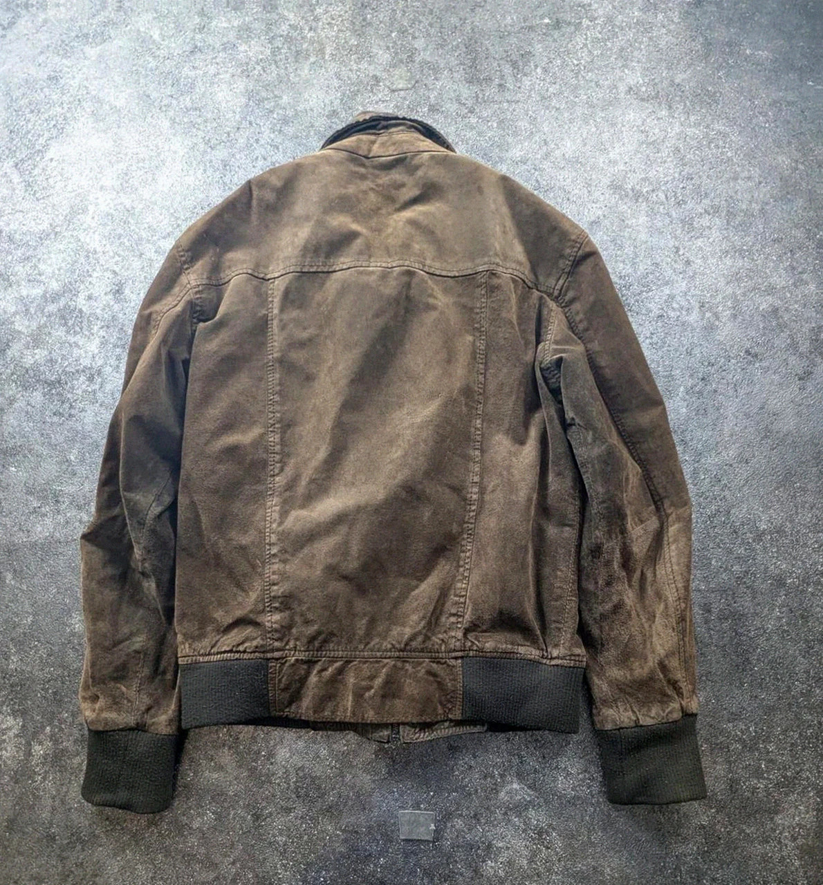 Devred blouson en daim marron patiné – Veste workwear militaire vintage – Devred – taille S 3